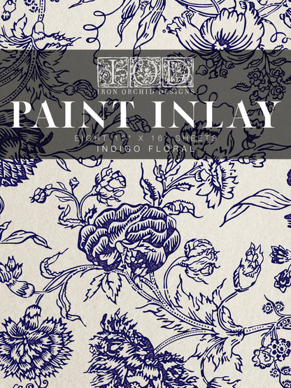 IOD Indigo Floral IOD Paint Inlay 12x16 Pad™