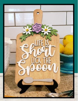 Lick The Spoon Paint Kit - Wooden Decor Sign | ChicaTiza