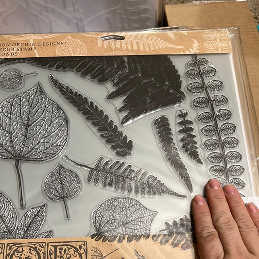 IOD Frond 12x12 Decor Stamp™