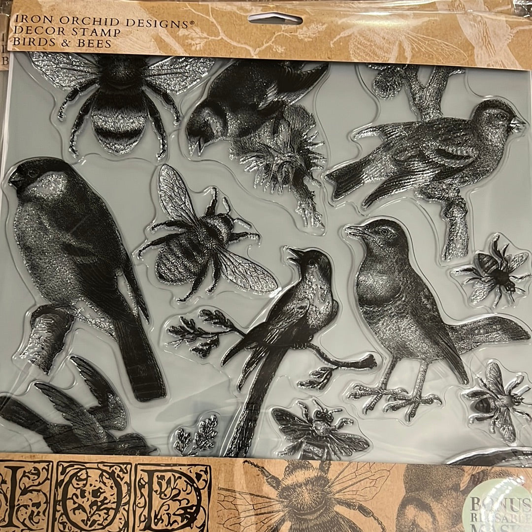 IOD Birds & Bees 12x12 IOD Stamp™